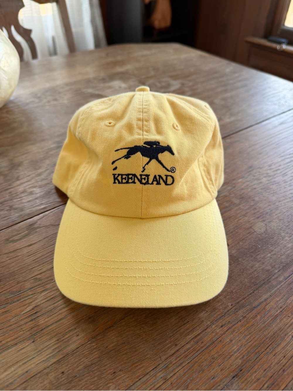 Keeneland Race Track Yellow Baseball Cap with Logo